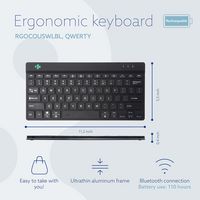 R-Go Tools Compact Break ergonomic keyboard, QWERTY (ND), bluetooth, black - W128444819