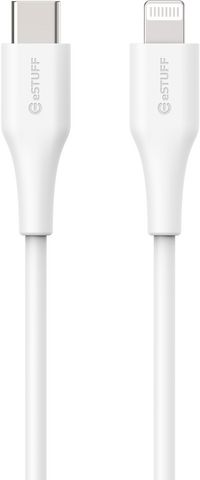eSTUFF Ladekabel USB-C auf Lightning, 1m, Weiß MFI Zertifiziert, 100% recyceltes Plastik - W127221735