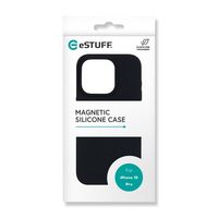 eSTUFF iPhone 15 Pro INFINITE ROME Magnetic Silicone Cover - Black - 100% recycled Silicone - W128407519