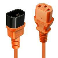 Lindy 0.5m C14 to C13 Mains Extension Cable, lead free, orange - W128456603
