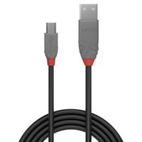 Lindy 3m USB 2.0 Type A to Mini-B Cable, Anthra Line - W128456790
