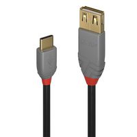 Lindy 0.15m USB 2.0 C to A Adapter Cable, Anthra Line - W128456803