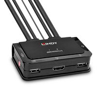 Lindy 2 Port HDMI 4K60, USB 2.0 & Audio Cable KVM Switch - W128456976