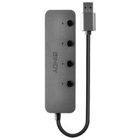 Lindy 4 Port USB 3.0 Hub with On/Off Switches - W128456995
