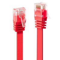 Lindy 1m Cat.6 U/UTP Flat Network Cable, Red - W128457338