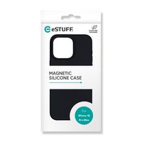 eSTUFF iPhone 14 Pro INFINITE ROME Magnetic Silicone Cover - Black - 100% recycled Silicone - W128788679