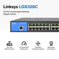 Linksys Network Switch Managed Gigabit Ethernet (10/100/1000) Black - W128265795