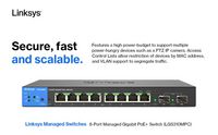 Linksys Lgs310Mpc Managed L3 Gigabit Ethernet (10/100/1000) Power Over Ethernet (Poe) Black - W128266384