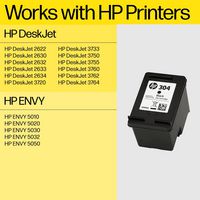 HP Pack de 2 cartouches authentiques d'encre noire/trois couleurs 304 - W125301003