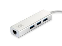 LevelOne USB 3.0, 1 x 10/100/1000 LAN, 3 x USB 3.0 A, IPv4/IPv6, Silver - W124491120