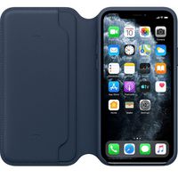Apple Iphone 11 Pro Leather Folio - Deep Sea Blue - W128558302