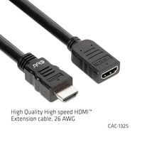 Club3D High Speed Hdmi™ Extension Cable 4K60Hz M/F 5M/16.4Ft 26 Awg - W128559673