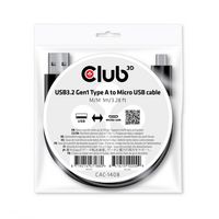 Club3D Usb 3.2 Gen1 Type-A To Micro Usb Cable M/M 1M /3.28Ft - W128560365