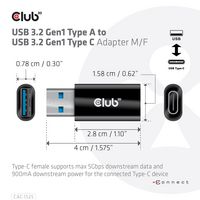 Club3D Usb 3.2 Gen1 Type A To Usb 3.2 Gen1 Type C Adapter M/F - W128560427