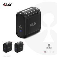 Club3D Travel Charger 65W Gan Technology, Single Port Usb Type-C, Power Delivery(Pd) 3.0 Support - W128561405