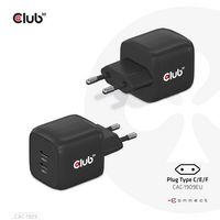 Club3D Travel Charger Pps 45W Gan Technology, Dual Port Usb Type-C, Power Delivery(Pd) 3.0 Support - W128561758
