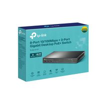 TP-Link 8-Port 10/100Mbps + 3-Port Gigabit Desktop Switch With 8-Port Poe+ - W128563299