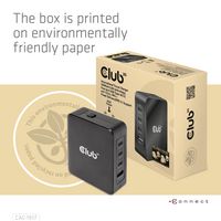 Club3D International Travel Charger 140W Gan Technology, Four Port Usb Type-A(1X) And -C(3X), Pps + Power Delivery(Pd) 3.1 Support - W128564337