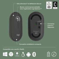 Logitech Pebble 2 M350S Mouse Ambidextrous Rf Wireless + Bluetooth Optical 4000 Dpi - W128564698