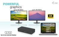 i-tec Usb 3.0 / Usb-C / Thunderbolt 3 Professional Dual 4K Display Docking Station Generation 2 + Power Delivery 100W - W128564802