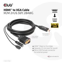 Club3D Hdmi To Vga Cable M/M 2M/6.56Ft 28Awg - W128566302