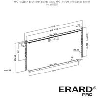 Erard Pro XPO / KROSS / KAMELEO - Support pour écran tactile de grande taille VESA 200> 1700x800 charge Max. 120kg - W125431240
