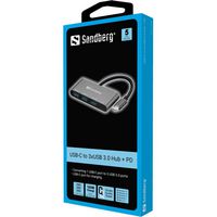 Sandberg USB-C to 3xUSB 3.0 Hub PD - W125292855