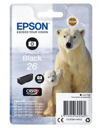 Epson 26 ink cartr photo black standard capacity 4.7ml 200 ph - W128779172