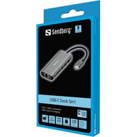 Sandberg USB-C Dock HDMI LAN SD USB,61W - W124800464