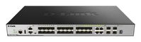 D-Link 20 SFP ports + 4 Combo 10/100/1000BASE-T/SFP ports + 4 10 GbE SFP+ ports L3 Stackable Managed Switch with Standard Image - W124748659