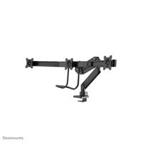 Neomounts NM-D775DX3BLACK Full Motion Dual desk monitor arm (clamp & grommet) with crossbar and handle for three 17-27" Monitor Screens, Height Adjustable (gas spring) - Black - W128371311