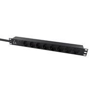 Lanview 19'' rack mount power strip, 3m, 16A with 8 x Schuko F outlets - W128233825