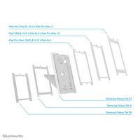 Neomounts DS15-630WH1 rotatable countertop/wall mount tablet holder for 9,7-11" tablets - White - W126992615