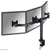 Neomounts by Newstar Newstar Tilt/Turn/Rotate Triple Desk Mount (clamp) for three 10-21" Monitor Screens, Height Adjustable - Black - W124550757