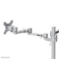 Neomounts Newstar Full Motion Dual Desk Mount (grommet) for two 10-27" Monitor Screens, Height Adjustable - Silver - W124850346