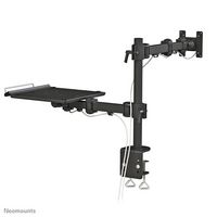 Neomounts by Newstar Neomounts by Newstar Full Motion and Desk Mount (clamp) for 10-27" Monitor Screen AND Laptop, Height Adjustable - Black - W125150297