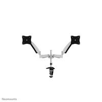 Neomounts by Newstar Neomounts by Newstar Full Motion Dual Desk Mount (clamp & grommet) for two 10-27" Monitor Screens, Height Adjustable (gas spring) - Silver - W125338203