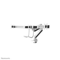Neomounts by Newstar NewStar NM-D775DX3WHITE Full Motion Dual Desk Mount (clamp & grommet) with crossbar and handle for three 17-24" Monitor Screens, Height Adjustable (gas spring) - White - W125514859