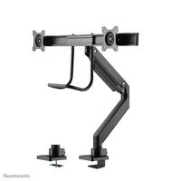 Neomounts by Newstar NM-D775DXBLACK Full Motion Dual desk monitor arm (clamp & grommet) with crossbar and handle for two 10-32" Monitor Screens, Height Adjustable (gas spring) - Black - W128371317