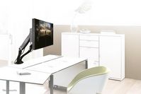 Neomounts Newstar Full Motion Desk Mount (clamp & grommet) for 10-30" Monitor Screen, Height Adjustable (gas spring) - Black - W125657086