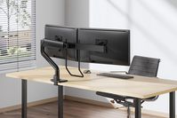 Neomounts DS75S-950BL2 full motion desk monitor arm for 17-27" screens - Black - W128453961