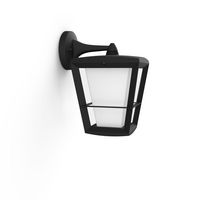 Philips by Signify Hue White and colour ambience Econic Outdoor Wall Light Integrated LED Millions of colours Black Smart control with Hue bridge* - W125238275