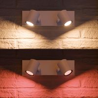 Philips by Signify Hue White and colour ambience Argenta double spotlight Includes GU10 LED bulb Bluetooth control via app Control with app or voice* Add Hue Bridge to unlock more - W125238281