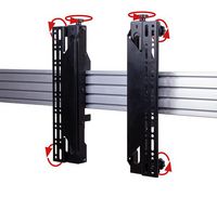 B-Tech SYSTEM X - VESA 400 Flat Screen Interface Arms with Micro-Adjustment for BT8390 (Pair), Black - W125481407