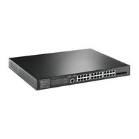 TP-Link 24× 10/100/1000 Mbps RJ45, 4× 10G SFP+, 1× RJ45 Console Port, 1× Micro-USB, 128 Gbps, 95.23 Mpps, 16 K MAC, Jumbo Frame 9 KB, 440 × 330 × 44 mm - W126799255