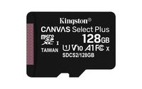 Kingston 128 GB, microSDXC, Class 10, UHS-I, 3.3 V, Adaptateur SD - W126824440