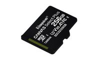 Kingston 256 GB, microSDXC, Class 10, UHS-I, 3.3 V, SD adapter - W126824441