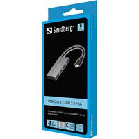 Sandberg USB-C to 4 xUSB 3.0 Pocket Hub - W124800465