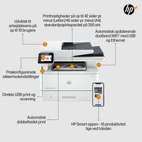 HP Laserjet Pro Mfp 4102Fdwe Printer, Black And White, Printer For Small Medium Business, Print, Copy, Scan, Fax, Two-Sided Printing; Two-Sided Scanning; Scan To Email; Front Usb Flash Drive Port - W128279031