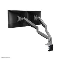 Neomounts Neomounts by Newstar Select Full Motion Dual Desk Mount (clamp & grommet) for two 10-32" Monitor Screens, Height Adjustable (gas spring) - Silver - W125514855